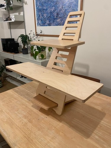 Birch plywood standing desk - standing,