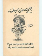 Pre-Linen CUTE GIRL HOLDING