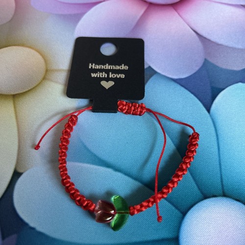 Red braided adjustable