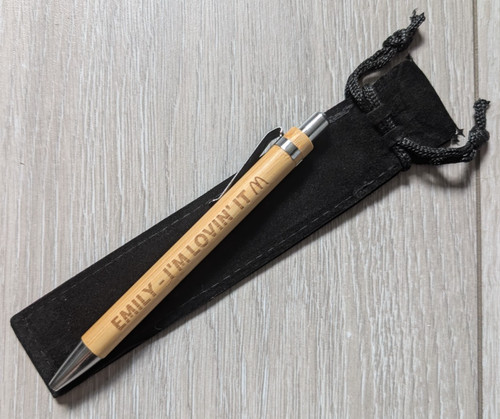 Personalised bamboo pen - personalised,