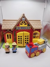 ELC Happyland Fire Station Bundle with Fire Engine and Figures working sounds.
