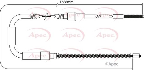 Parking brake cable - pull, rear