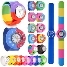 Watch Analogue Childrens Unisex Silicone Rubber Slap Wrist Pop Boys Girls Kids