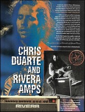 Chris Duarte Group 1997 Rivera guitar amp advertisement 1997 amplifier ad print