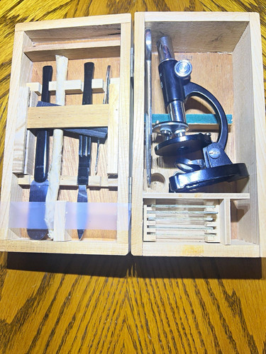 Vintage microscope kit - vintage,