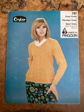 Women’s Knitting Patterns Jumper In Crylor Yarn 34-40” Pingouin 747