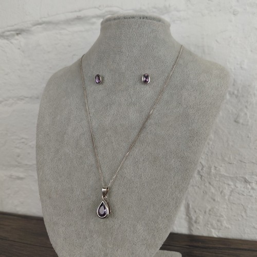 925 sterling silver amethyst - silver,