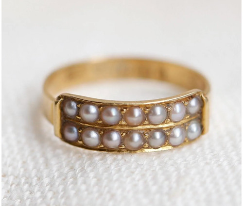 Antique pearl ring - ring, victorian