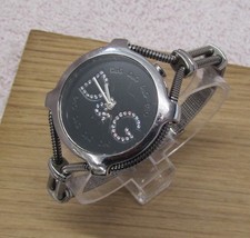 Ladies Classic Quartz D&G Dolce & Gabbana Silver & Black Diamante Fashion Watch