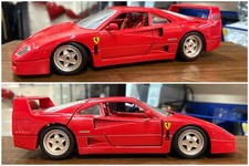 Lovely Burago Ferrari F40 1987 1:18 Scale Model Red Diecast Car Unboxed SU777