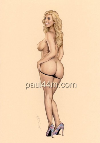 Nude art woman - art, drawing