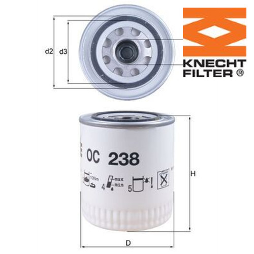 Oil filter knecht - filter, 238