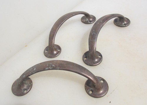 Vintage metal door - handle, shop