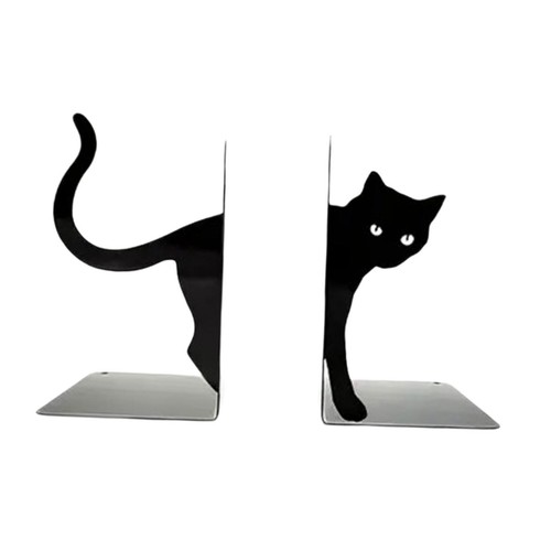 Decorative cat bookend black - cat,