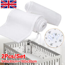 2 Pack Baby Cot Mesh Liner Breathable Comfort Nursing Safety for Baby Cot Beds