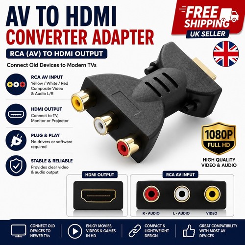 Quality audio video adapter - av,