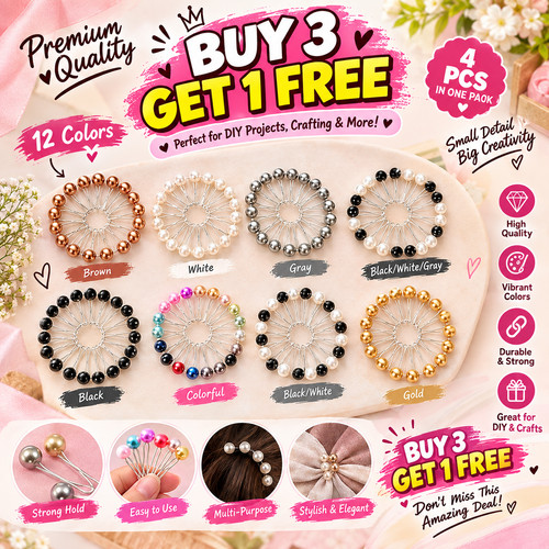 12pc anti slip - hijab, pins