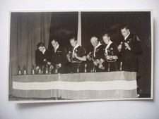 Scoutleaders with handbells , Whitstable ? - vintage real photo by Douglas West