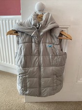 Hollister Women's Gillet/ Body Warmer Xs Grey/Blue with Pockets