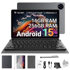 Newest 11" Android 15 Tablet PC 16GB+256GB(1TB TF) Dual Camera 5GWiFi 8000mAh 2K