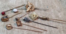 Antique French Stick Pin Lot Of 9