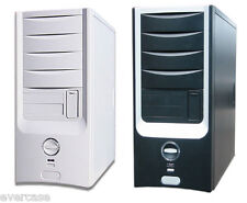 ATX PC Chassis, Computer MIDI Tower Case. Beige Black ATX Computer Case. KM4013