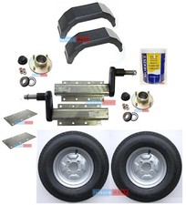 750Kg Trailer Suspension Units Hubs 10"6PR Wheels Plates Grease Mudguards-Set 21