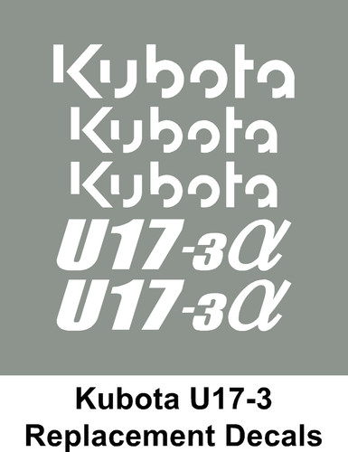 Kubota digger u17 - u17-3, plant