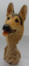Vintage Sherratt & Simpson Resin Dog Bust Figure : German Shepherd, B Snelson