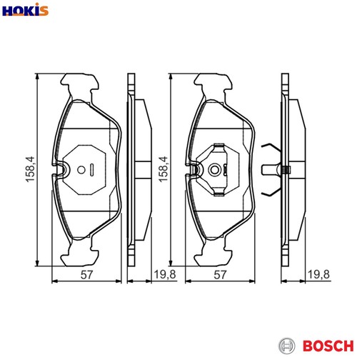 Brake pad set - set,