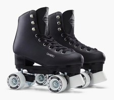 OXELO Decathalon Roller Skates UK 1 / EU 34 Black and White NEW