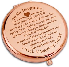 To My Daughter Gift from Mum Inspirational Compact Mirror Birthday Christma Gift
