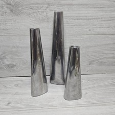 Vintage IKEA Renos Chrome MCM Swedish Design Taper Candle Holders Set Of 3 1980s