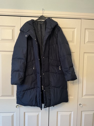 Ladies padded navy coat - ladies,