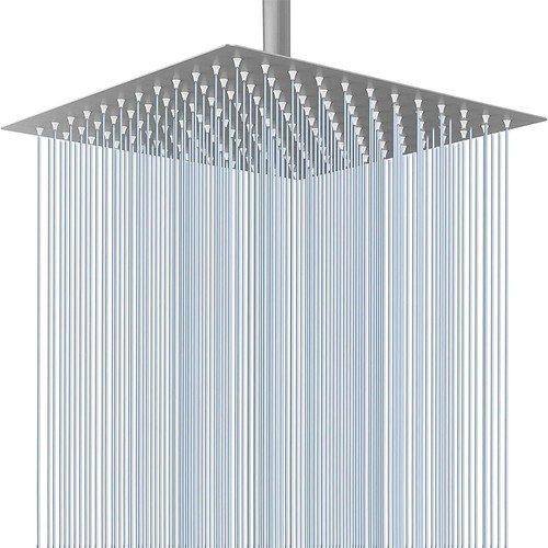 Large square stainless - square, shower
