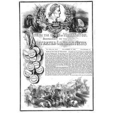 The Death of the Duke of Wellington - Antique Print 1852