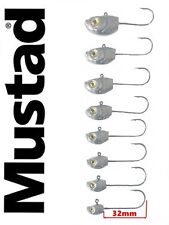 Fish head jig head 4/0 Mustad hooks. 2-3pcs. lure fishing,cast,shad teez,vmc,ul