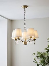 John Lewis Haverstock 5 Arm Pendant Ceiling Light - Antique Brass (Marks/Stains)