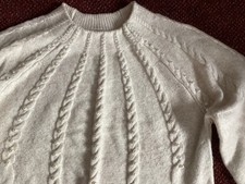 Apricot Light beige/cream jumper. Size 14. Pearl button design on front 