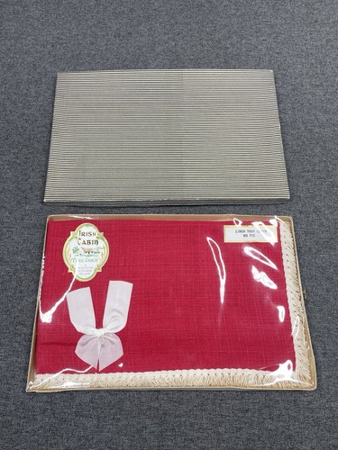 Vintage retro irish cabin - vintage, tray