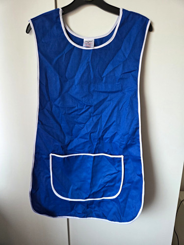Cotton works blue white bib - works, &