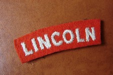 The Lincolnshire Regiment Cloth Embroidered Shoulder Title Badge - British Army