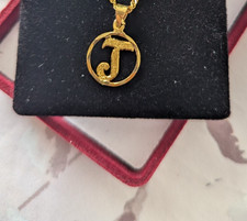 Solid 21ct Yellow Indian Gold J Pendant Only