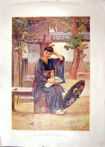 Original old antique - old, print