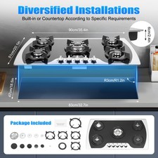 35"Gas Cooktop Stove Top 5