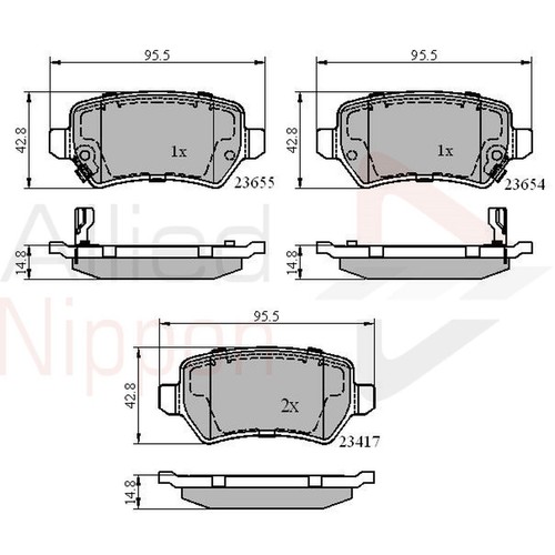 Brake pads set - brake, for