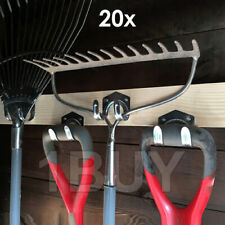 20 x Hanger Hooks Tool Hang Garage Shed Hanging Bracket Garden Storage Rack Set