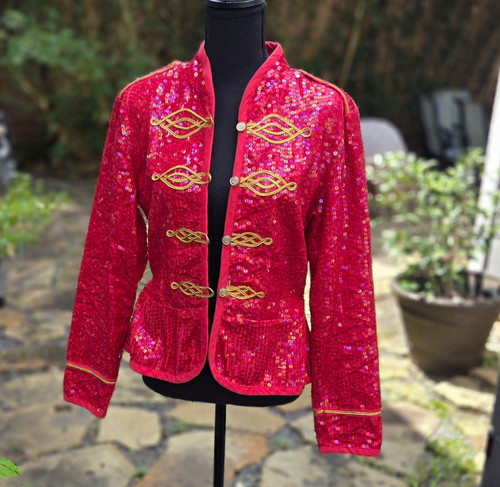 Womens red sequin statement - womens,