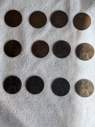 Queen victoria one penny - 12,