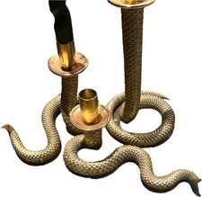x3 Snake Candlestick Holders (Martha Stewart Discontinued?) PREOWNED £105 RRP